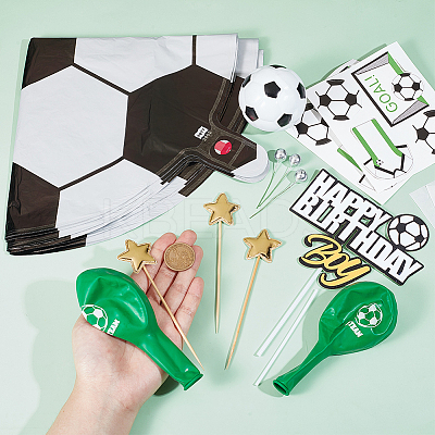 Football Paper Cake Toppers AJEW-SC0002-75-1