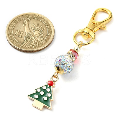 15Pcs 15 Style Christmas Alloy Enamel Pendant Decorations HJEW-JM02205-1