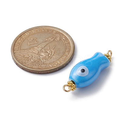 Handmade Porcelain Connector Charms PALLOY-JF02165-1