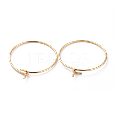 316 Surgical Stainless Steel Hoop Earring Findings X-STAS-J025-01B-G-1