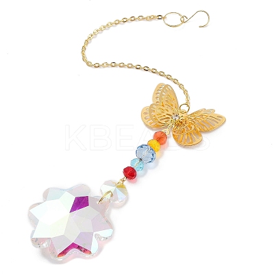 Hollow Alloy Hanging Ornaments HJEW-Q012-05B-1