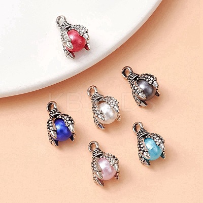 6 Bags 6 Colors Tibetan Style Alloy Charms FIND-YW0004-13-1