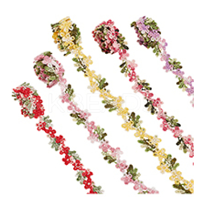 5 Yards 5 Colors Polyester Embroidery Lace Trim OCOR-PH0005-19-1