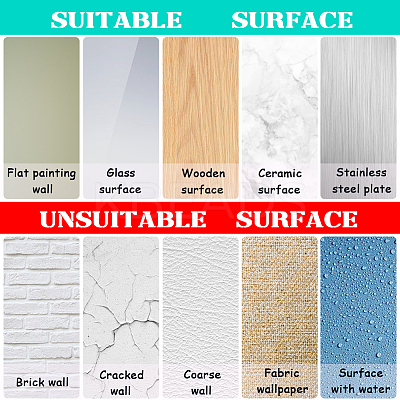 Translucent PVC Self Adhesive Wall Stickers STIC-WH0016-006-1