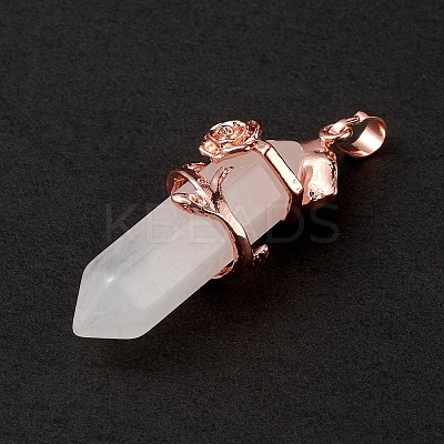 Natural Quartz Crystal Pointed Pendants G-L524-13RG-03-1