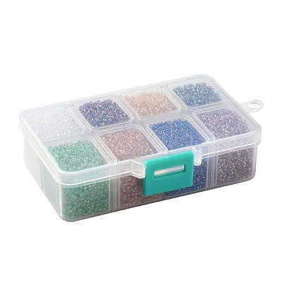 FGB 200G 8 Colors 12/0 Grade A Round Glass Seed Beads SEED-JP0010-01-2mm-1