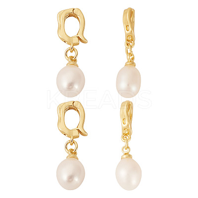 4Pcs Natural Cultured Freshwater Pearl Pendant PALLOY-TAC0176-1