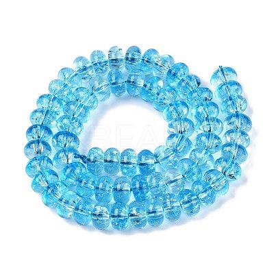Baking Paint Transparent Glass Beads Strands DGLA-N005-12C-1