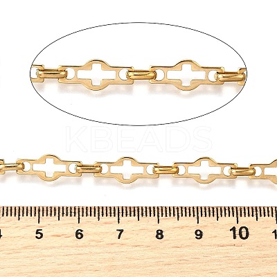 Ion Plating(IP) 304 Stainless Steel Hollow Cross Link Chains CHS-S012-14G-1