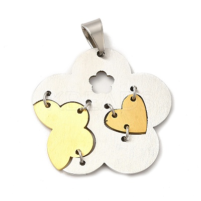 Ion Plating(IP) 304 Stainless Steel Pendants STAS-E184-25P-1