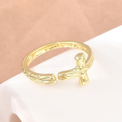 Brass Cuff Open Rings KK-Z165-02G-1