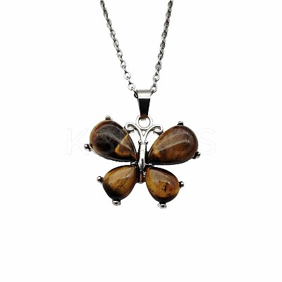 Crystal Butterfly Necklace Pendant Fashion Ornament Minimalist Pendant AM7436-10-1