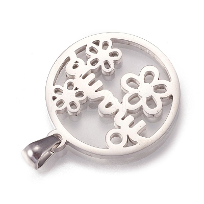 Non-Tarnish 304 Stainless Steel Pendants LS-STAS-N096-02P-1