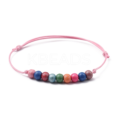 Adjustable Korean Waxed Polyester Cord Bracelets BJEW-JB05482-1