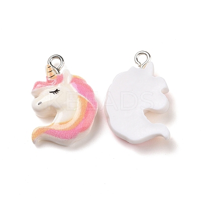 Opaque Resin Pendants RESI-J023-12A-1
