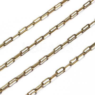 Brass Paperclip Chains X-CHC-S008-001C-AB-1
