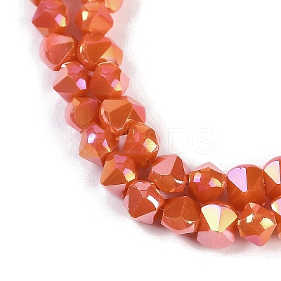 Electroplate Glass Beads Strands EGLA-B009-05A-02-1