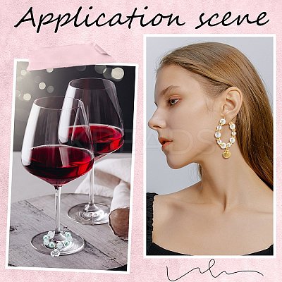 120Pcs 2 Style 316 Surgical Stainless Steel Wine Glass Charms Rings STAS-SC0007-23-1