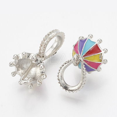 Alloy Enamel European Dangle Charms X-MPDL-Q209-066P-1