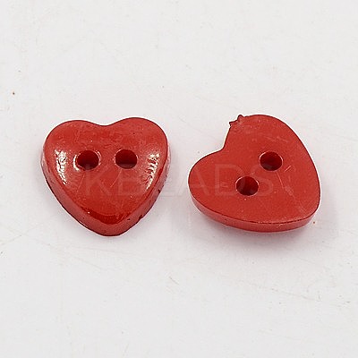 Acrylic Heart Buttons BUTT-E071-A-02-1