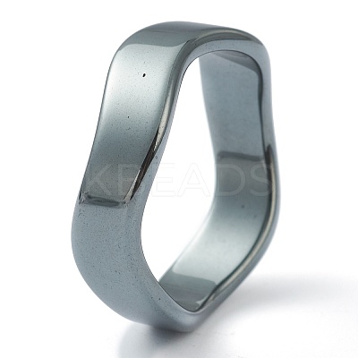 Non-magnetic Synthetic Hematite Finger Rings RJEW-H544-03G-1