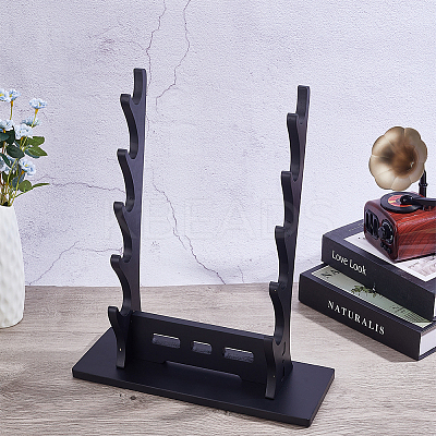 Wood Sword Katana Holder Stands ODIS-WH0038-245-1