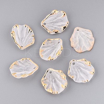 Frosted Plastic Petal Pendants KY-T041-20B-1