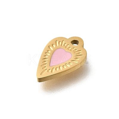 304 Stainless Steel Enamel Charms STAS-V006-04G-02-1