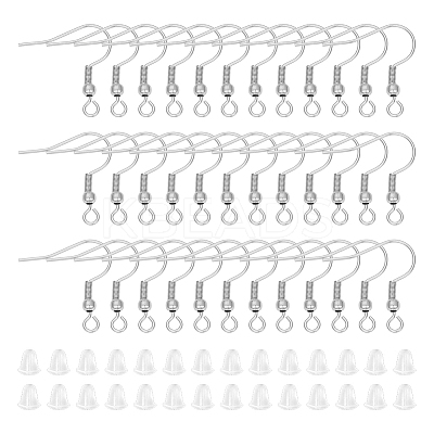 100Pcs 304 Stainless Steel Earring Hooks STAS-UN0053-84-1