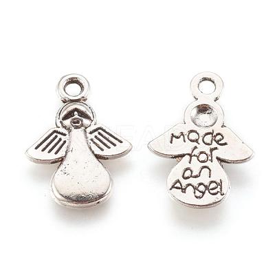 Tibetan Style Angel Alloy Pendants TIBEP-A579-AS-NR-1