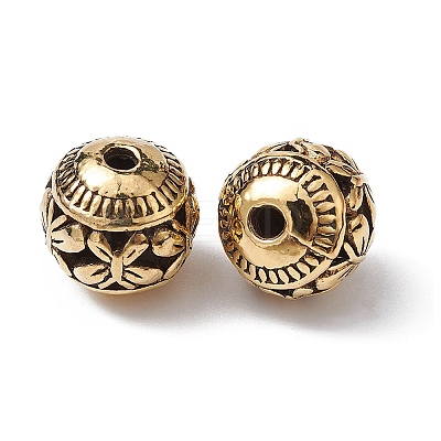 Tibetan Style Hollow Alloy Beads TIBEB-YW0001-12G-1