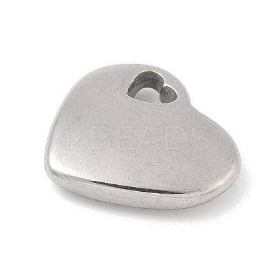 304 Stainless Steel Heart Pendants STAS-R162-01P-02-1
