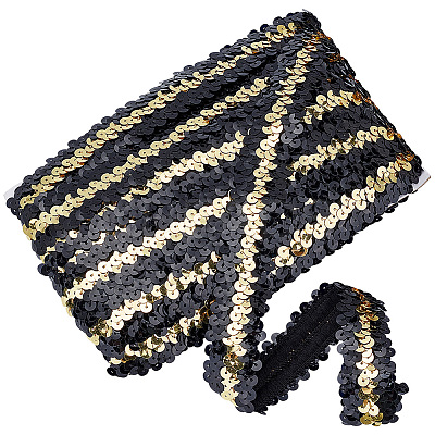 Sparkle Plastic Paillette Elastic Beads OCOR-WH0047-80-1