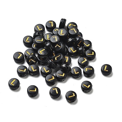 Plating Opaque Acrylic Beads OACR-R005-03L-1