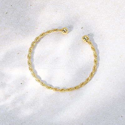 Twisted Brass Cuff Bangles YN8277-1