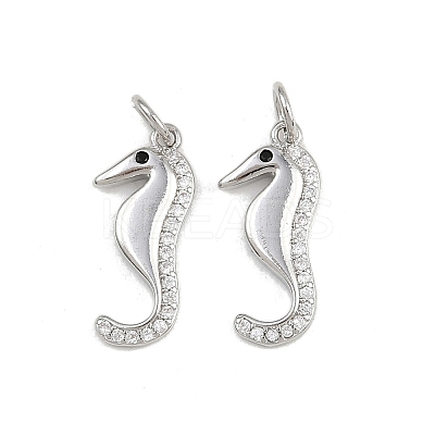 Brass Micro Pave Cubic Zirconia Pendants KK-A269-04B-P-1
