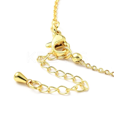 Synthetic Crystal Teardrop Pendant Necklace LS-NJEW-G016-03B-1