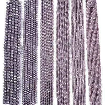 Electroplate Glass Beads Strands EGLA-A044-P2mm-A13-1