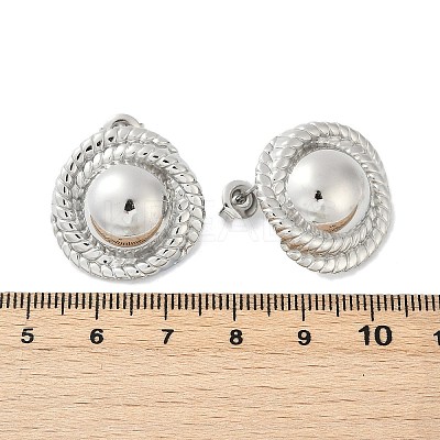 304 Stainless Steel Stud Earrings EJEW-G423-13P-1