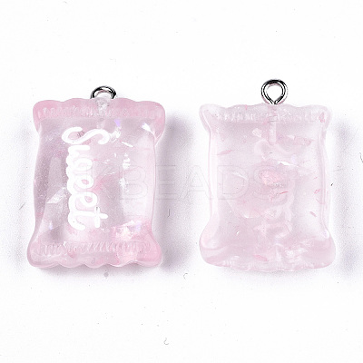 Transparent Resin Pendants LS-X-RESI-S356-54A-05-1