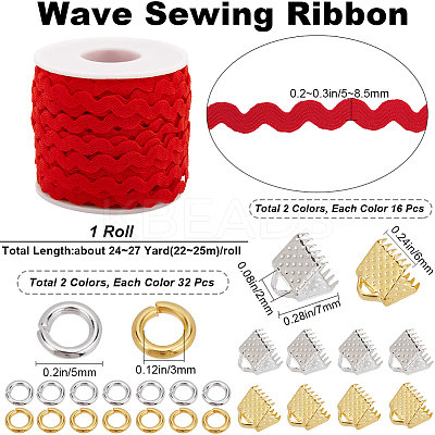 1 Strand Wave Bending Fringe Trim FIND-GF0006-65F-1