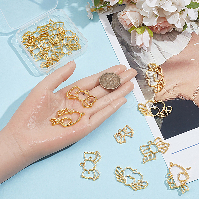 20Pcs 5 Styles Alloy Pendants FIND-SP0006-09-1