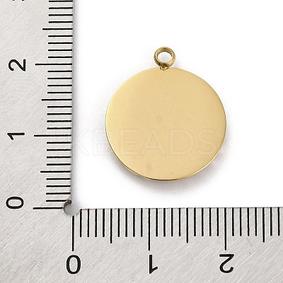 304 Stainless Steel Pendants STAS-R005-07G-01-1