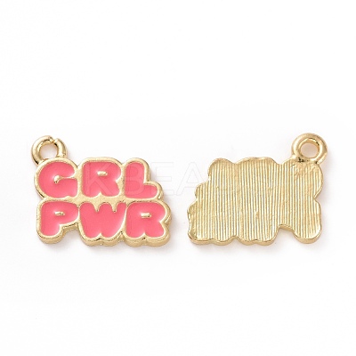 Alloy Enamel Charms X-ENAM-G201-01LG-B-1