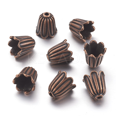 Tibetan Style Caps TIBEB-00864-R-NR-1