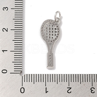 Rack Plating Brass & Clear Cubic Zirconia Pendants KK-L216-058P-1