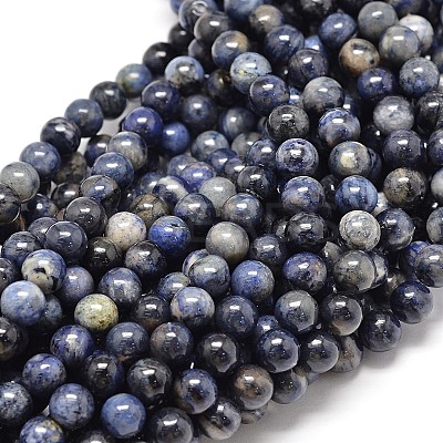 Natural Sodalite Round Beads Strands G-P075-07-6mm-1