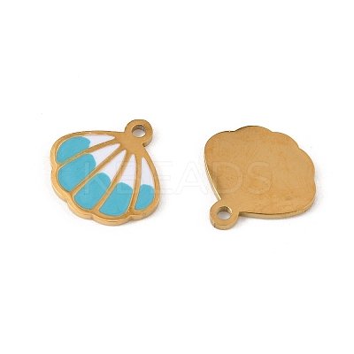 304 Stainless Steel Enamel Charms STAS-P396-17G-M-1