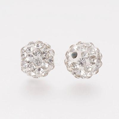 Polymer Clay Rhinestone Beads RB-K050-8mm-C13-1