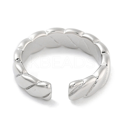 Rack Plating Brass Open Cuff Rings for Women RJEW-Z059-02P-02-1
